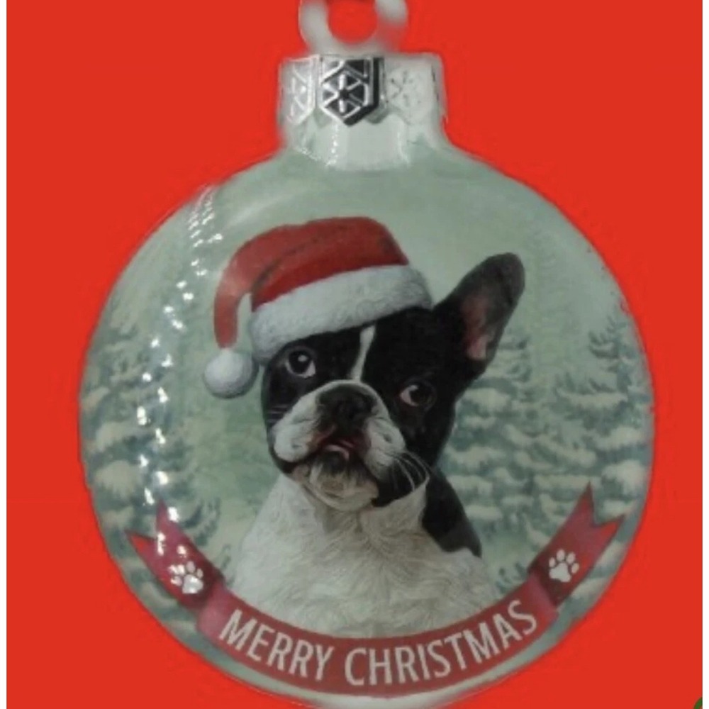 dog bulldogs ‎ Ornament Santa Paws Bauble History & Heraldry Christmas